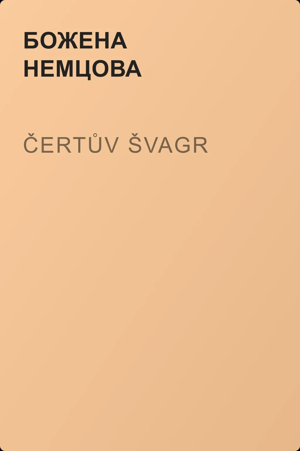 Čertův švagr — обложка книги