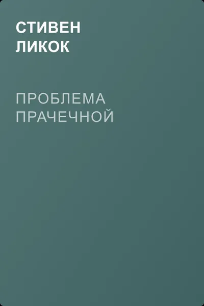 Проблема прачечной — обложка книги