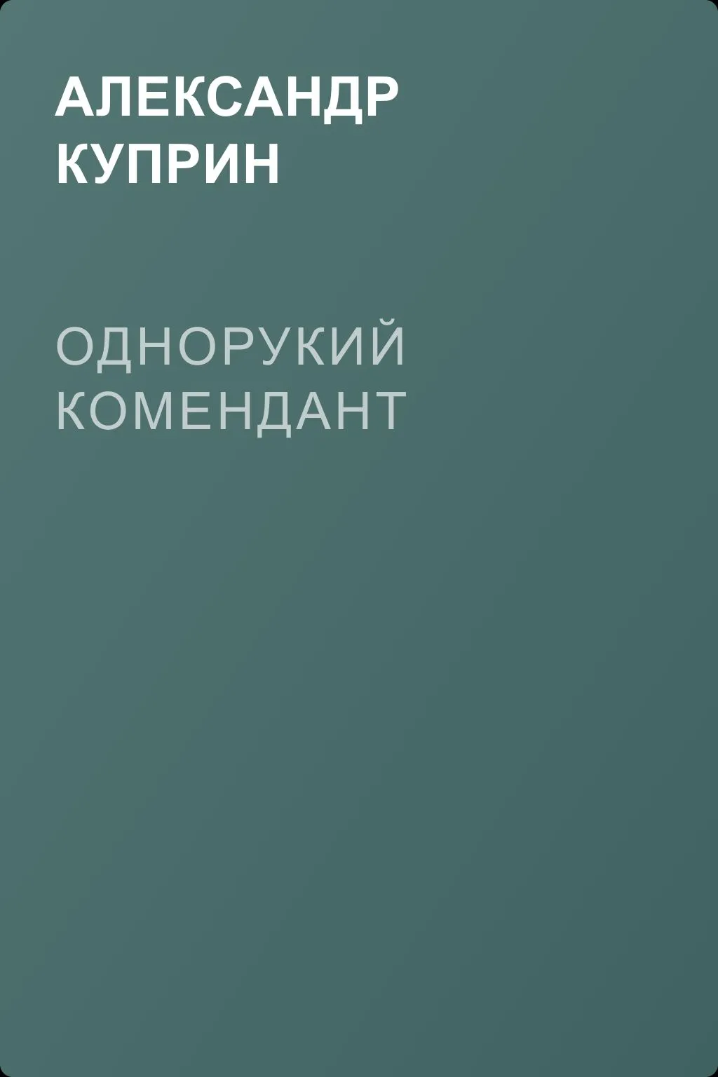 Однорукий комендант — обложка книги