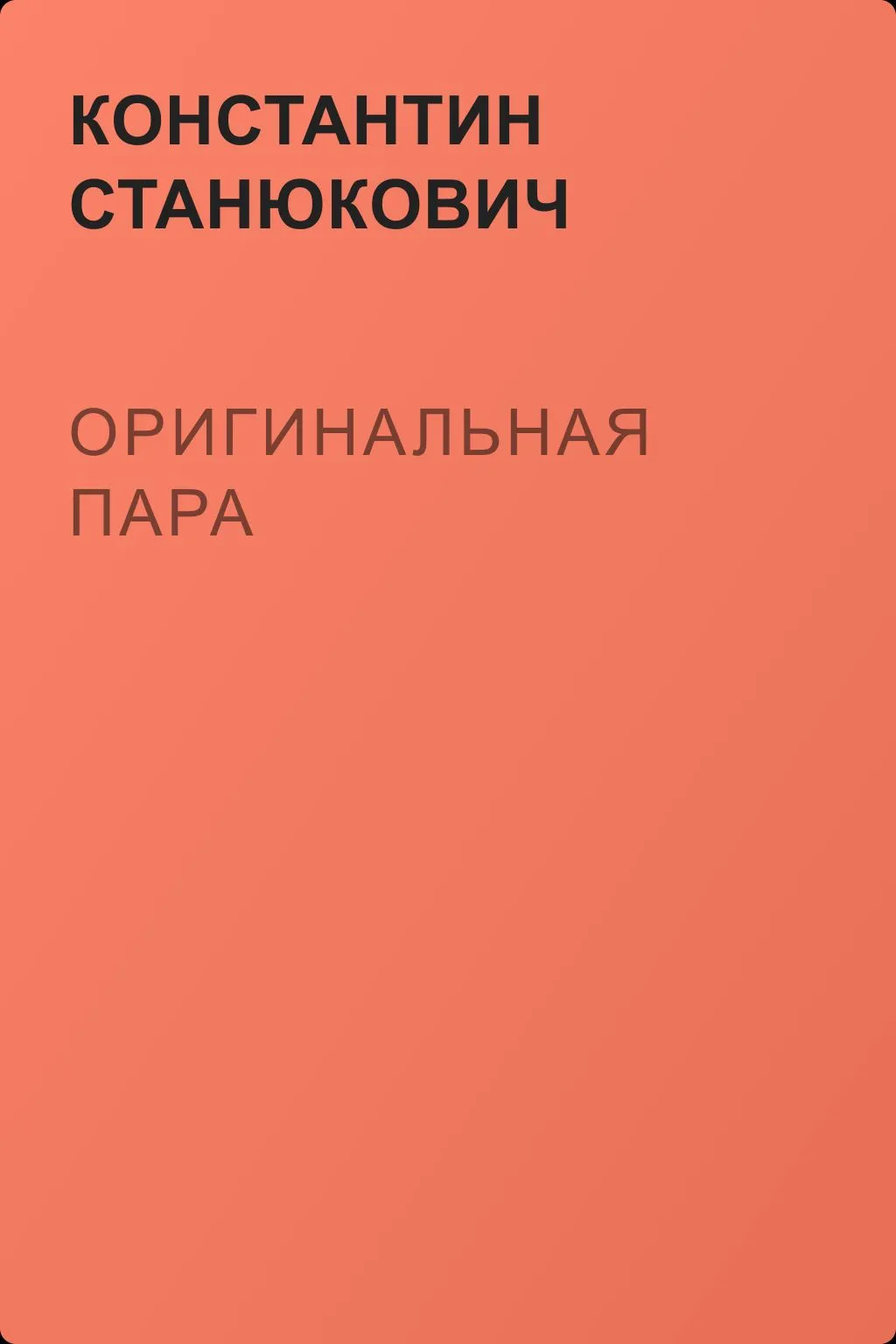 Оригинальная пара — обложка книги