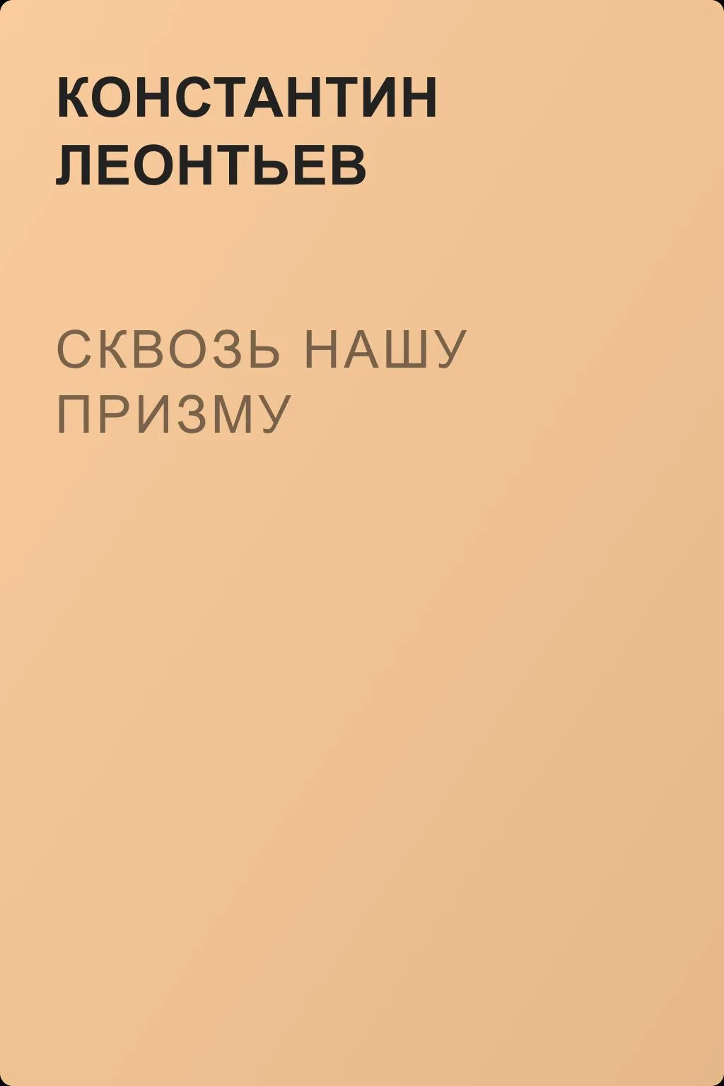 Сквозь нашу призму — обложка книги