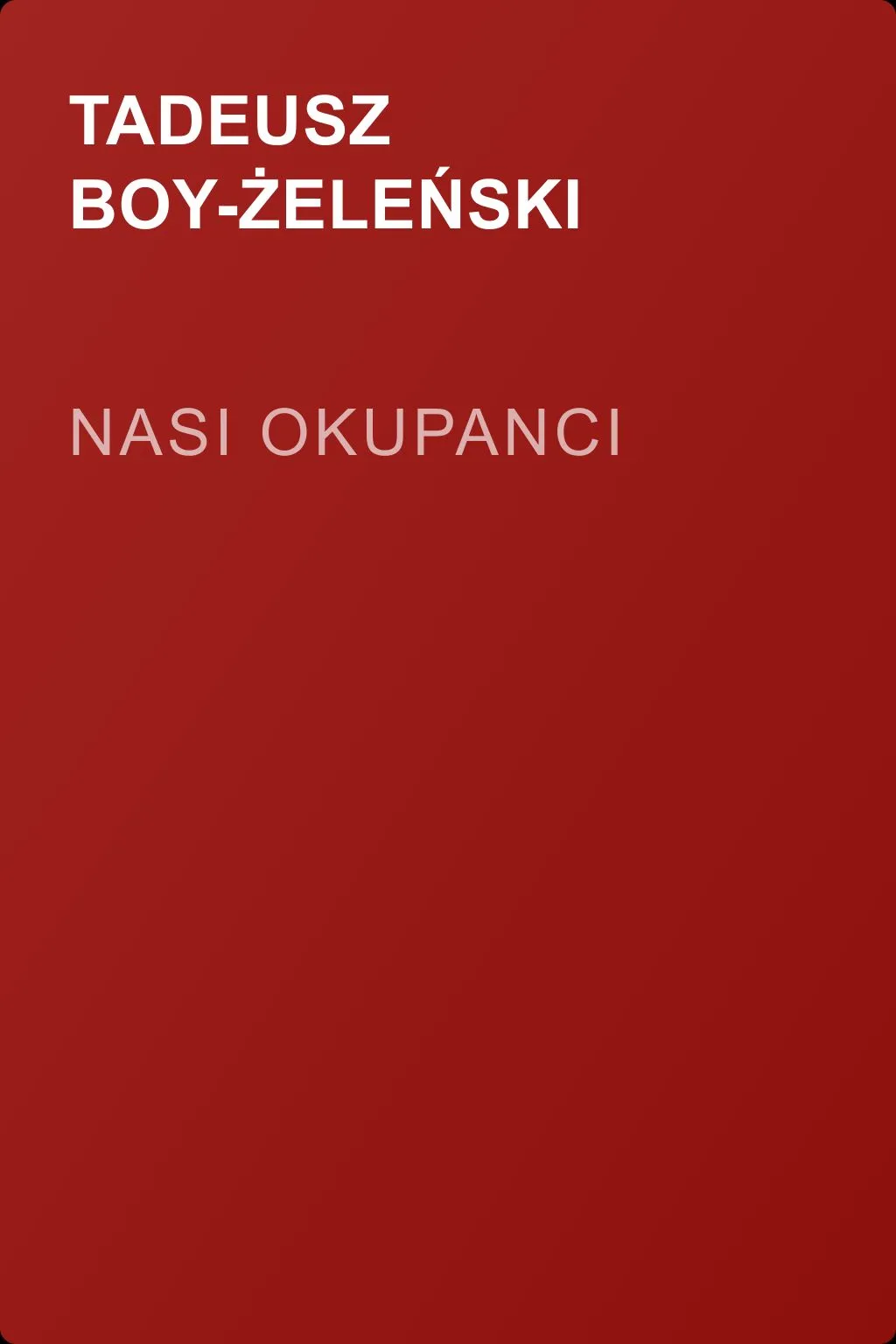Nasi okupanci — обложка книги