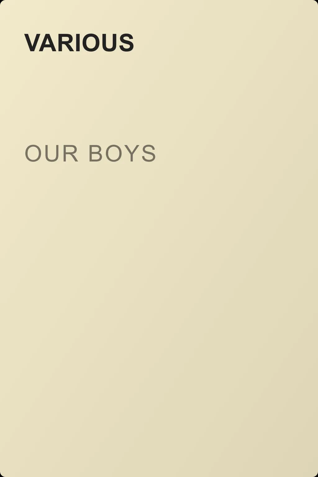 Our Boys — обложка книги