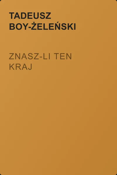 Znasz-li ten kraj — обложка книги