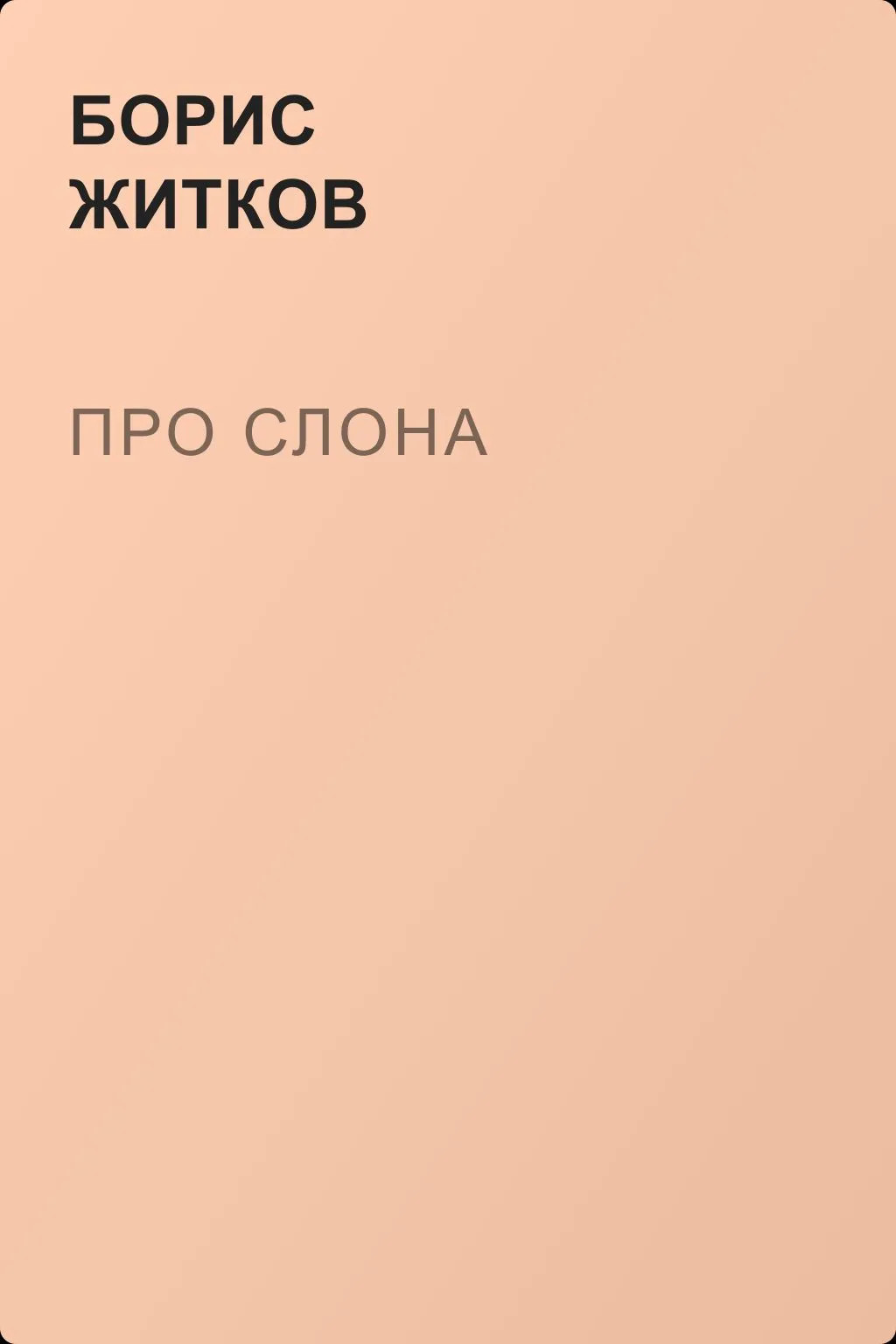 Про слона — обложка книги