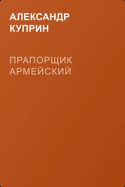 Прапорщик армейский — обложка книги