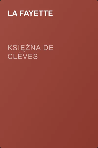 Księżna De Clèves — обложка книги