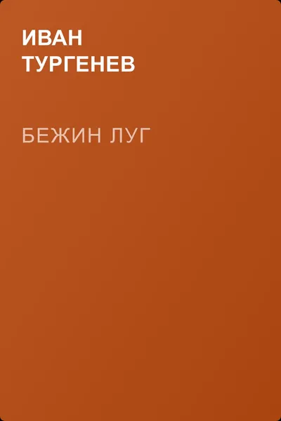 Бежин луг — обложка книги