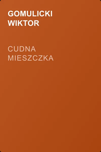 Cudna mieszczka — обложка книги
