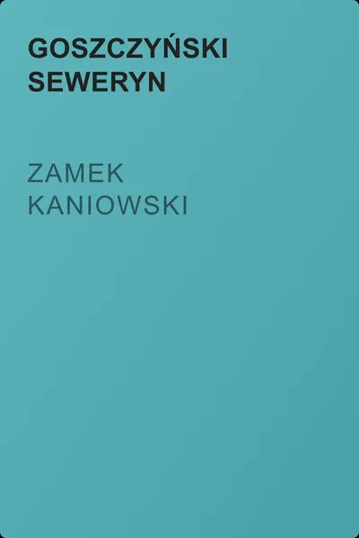 Zamek kaniowski — обложка книги