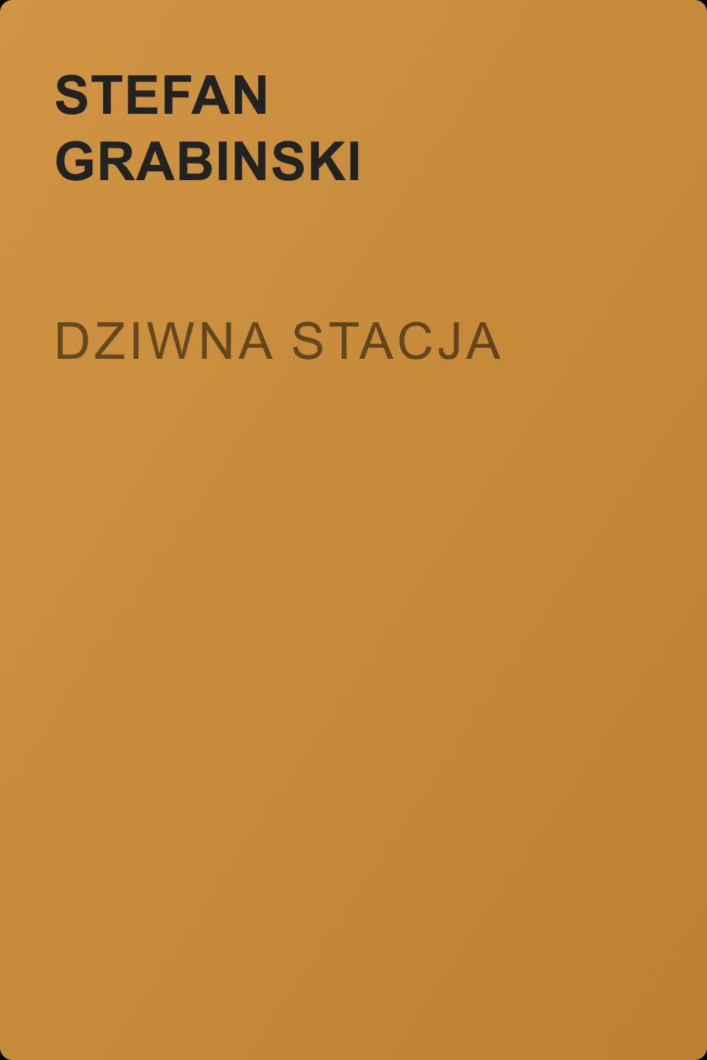 Dziwna stacja — обложка книги