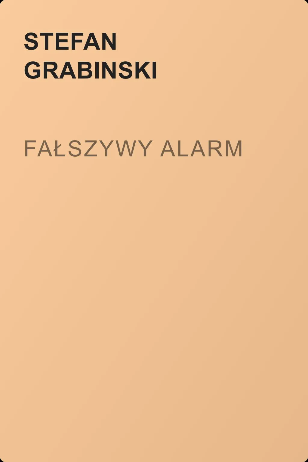 Fałszywy alarm — обложка книги