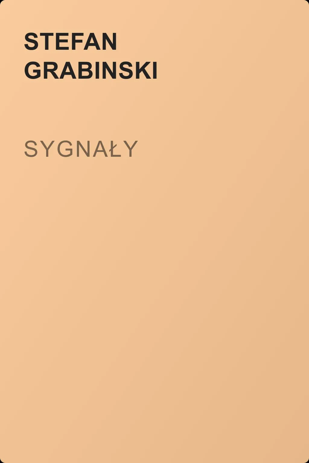 Sygnały — обложка книги