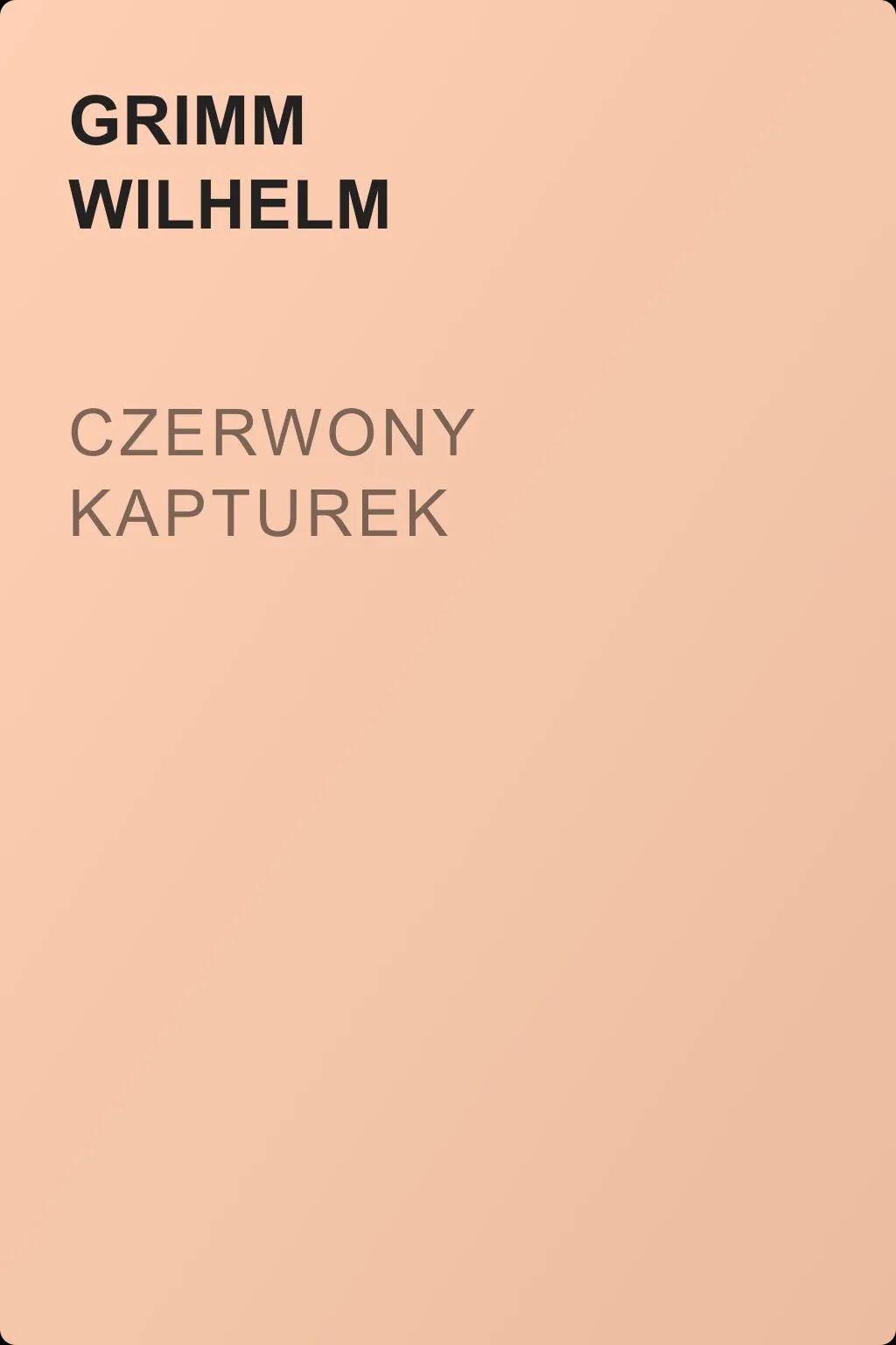 Czerwony Kapturek — обложка книги