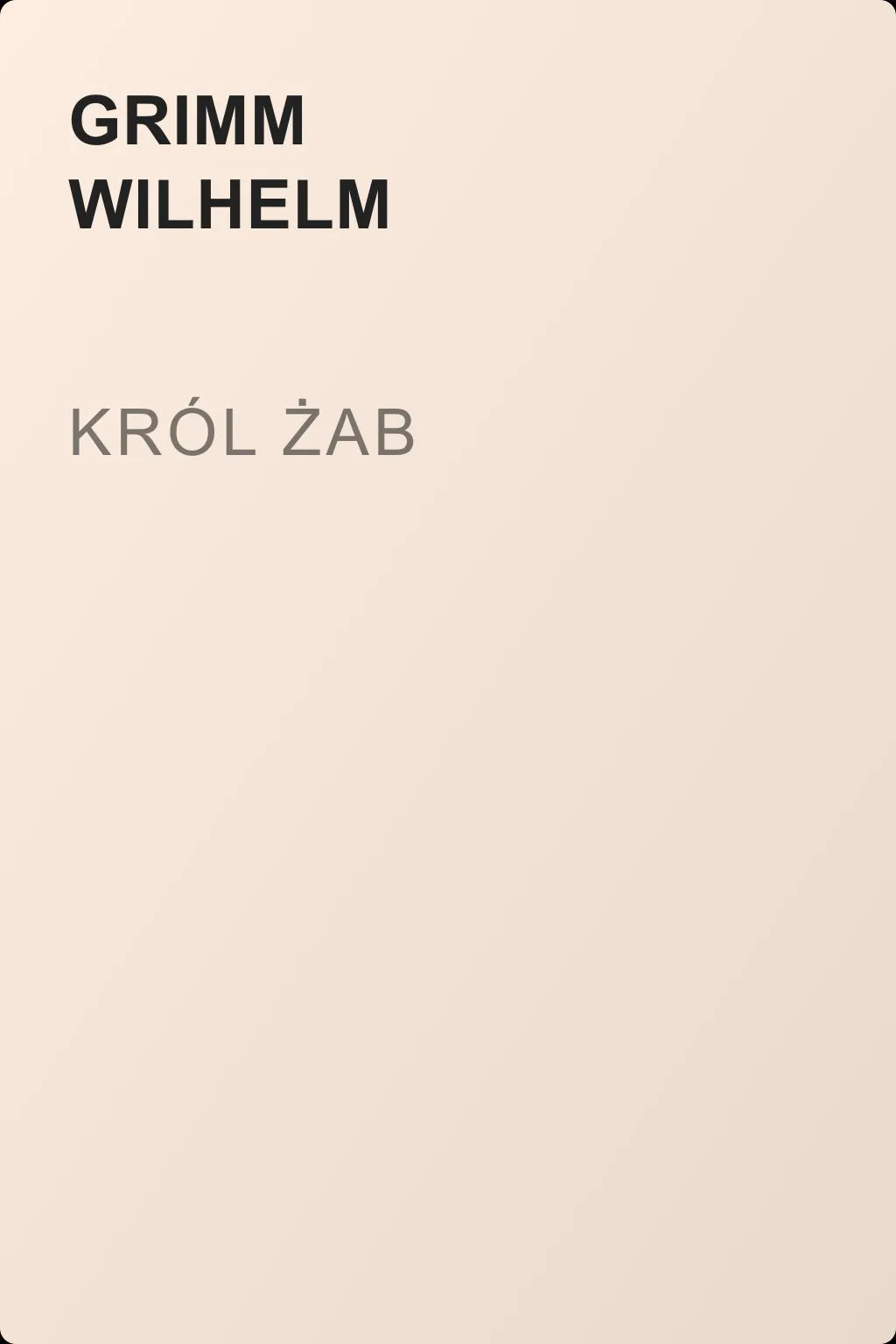Król żab — обложка книги