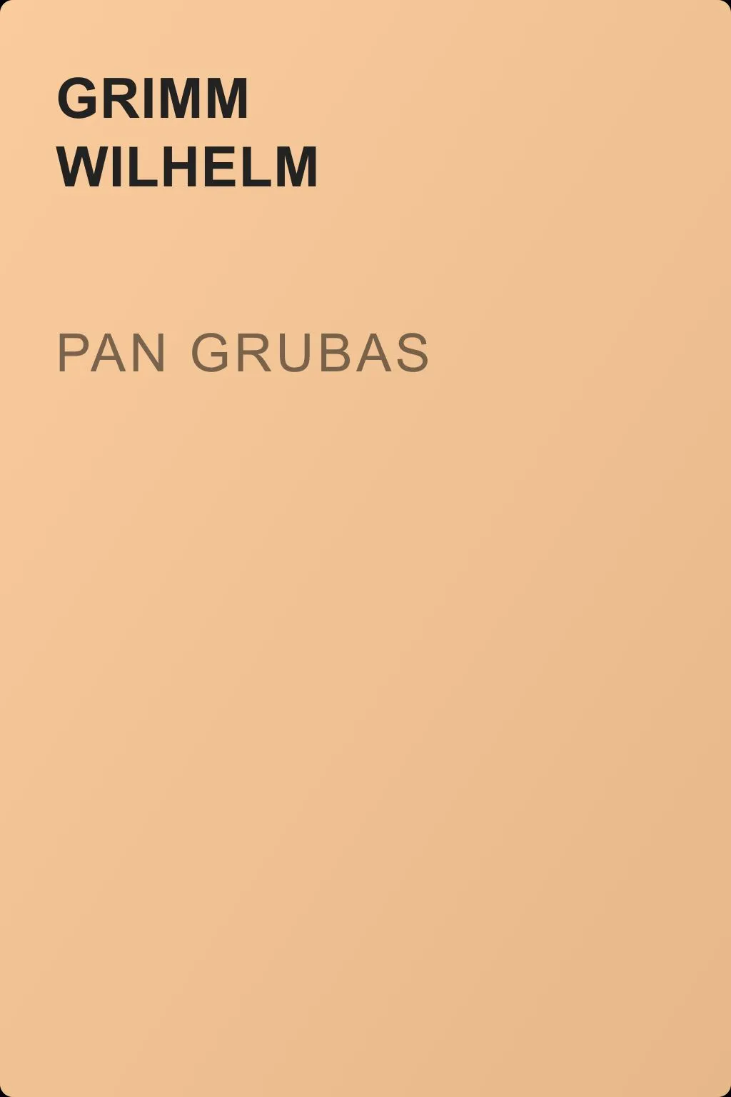 Pan Grubas — обложка книги