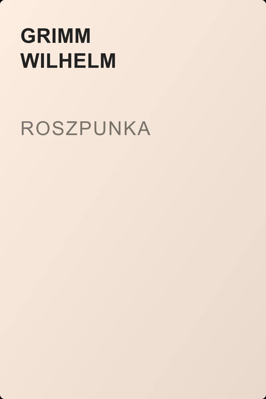 Roszpunka — обложка книги