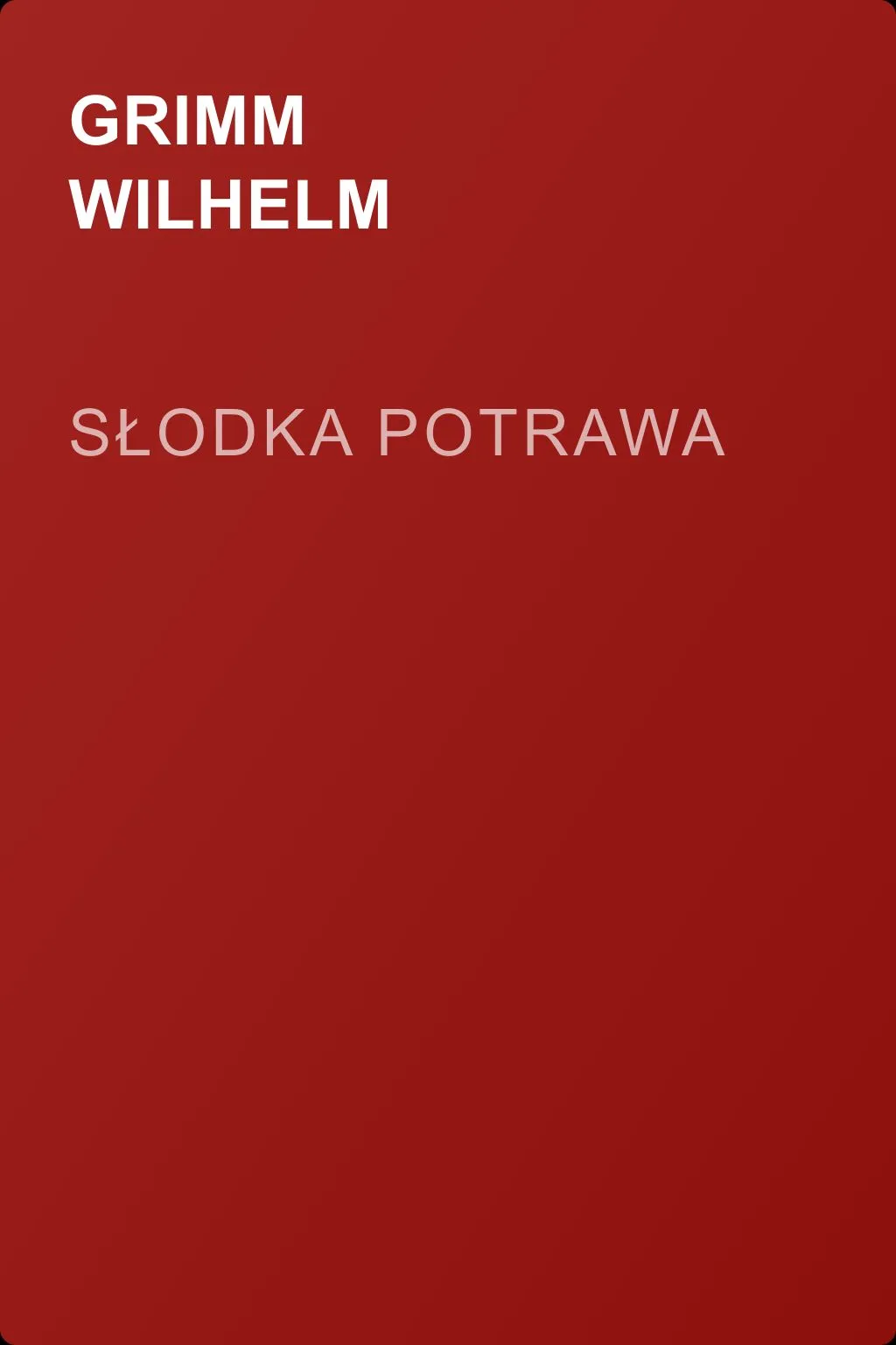 Słodka potrawa — обложка книги