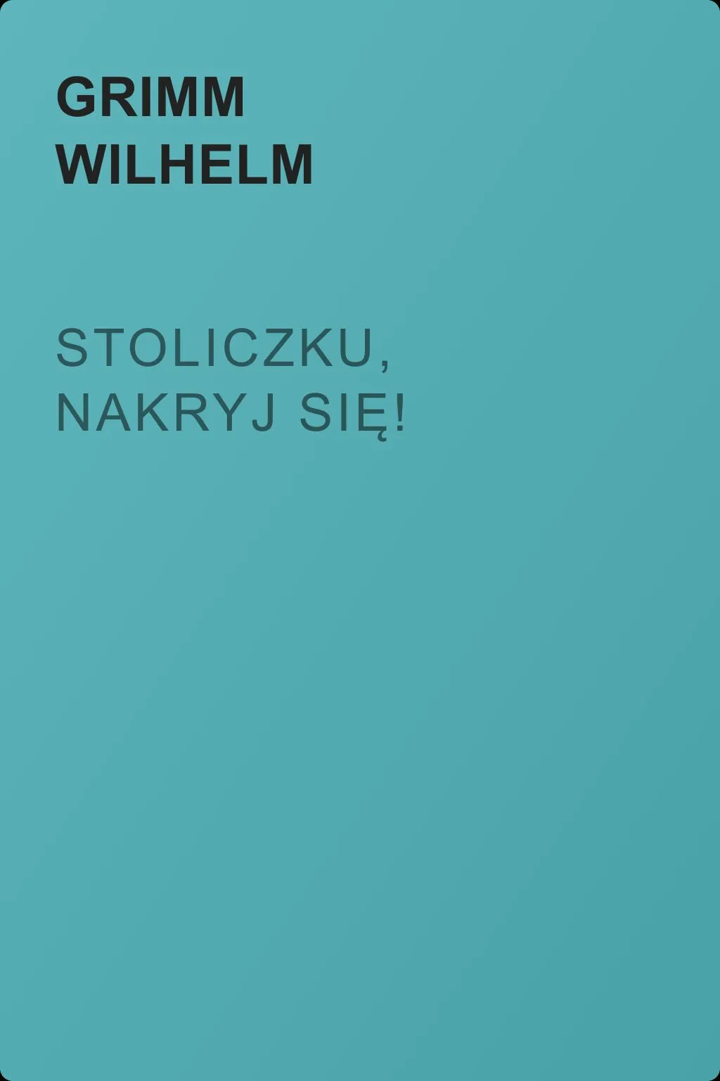 Stoliczku, nakryj się! — обложка книги