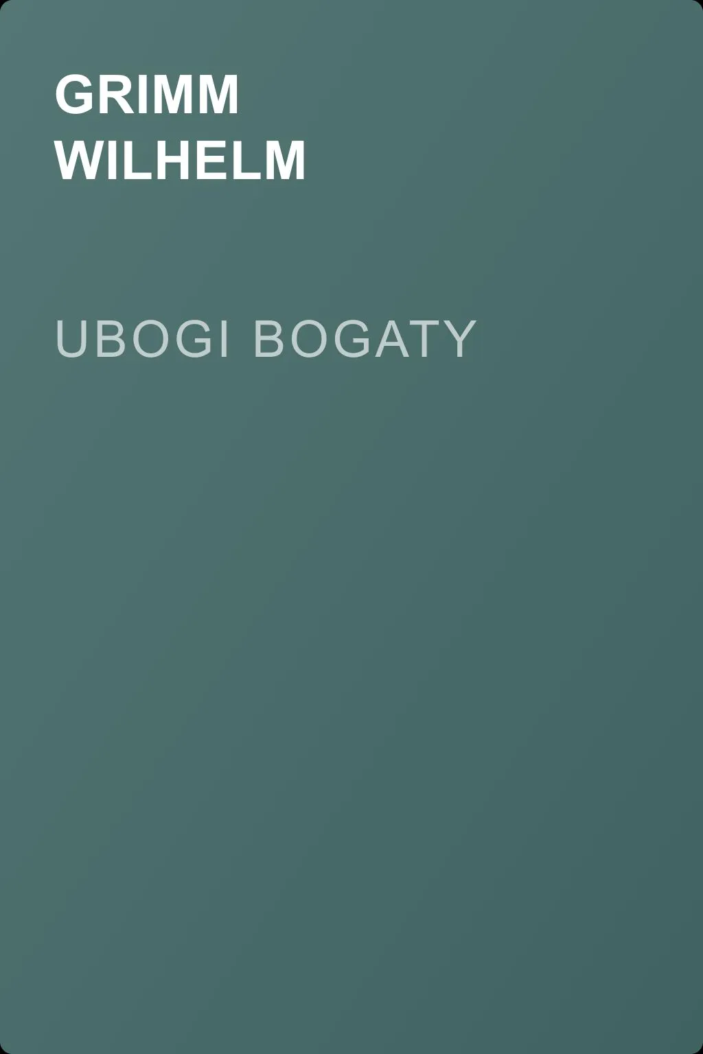 Ubogi bogaty — обложка книги