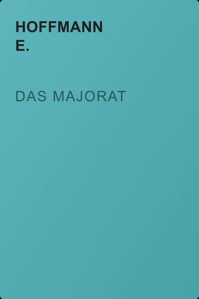 Das Majorat — обложка книги