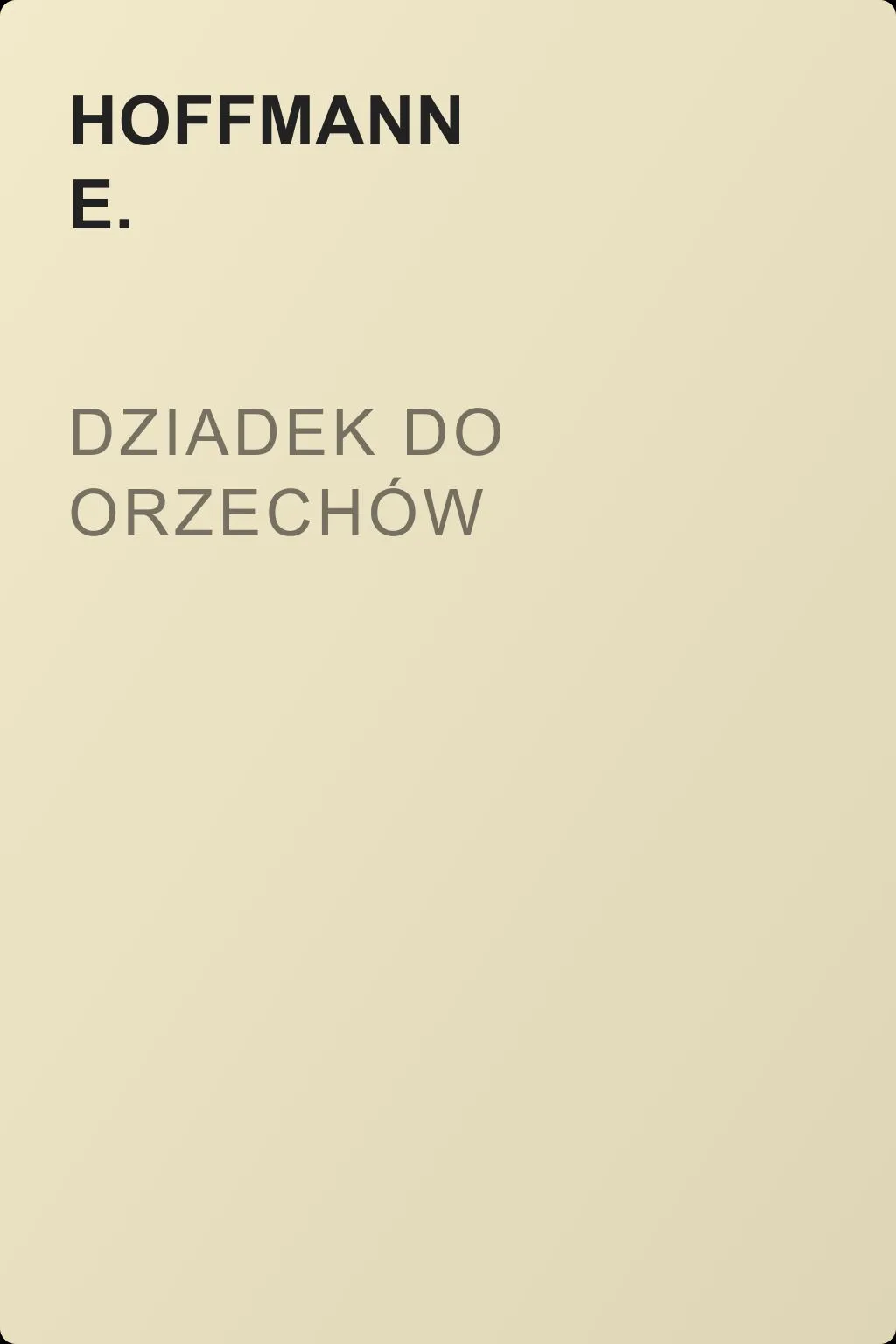 Dziadek do orzechów — обложка книги