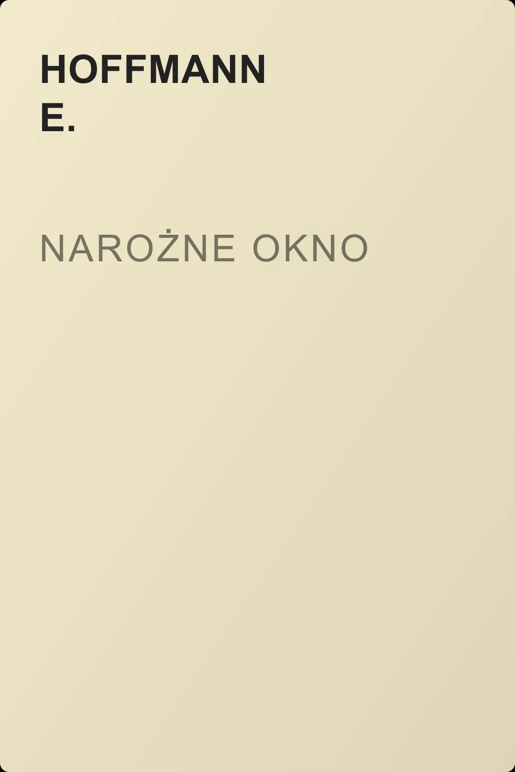 Narożne okno — обложка книги