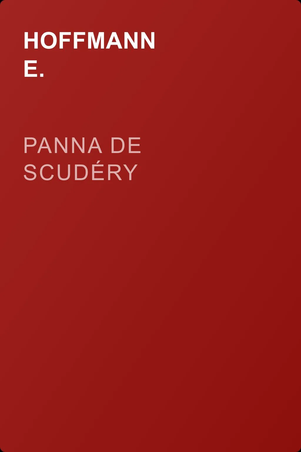 Panna de Scudéry — обложка книги