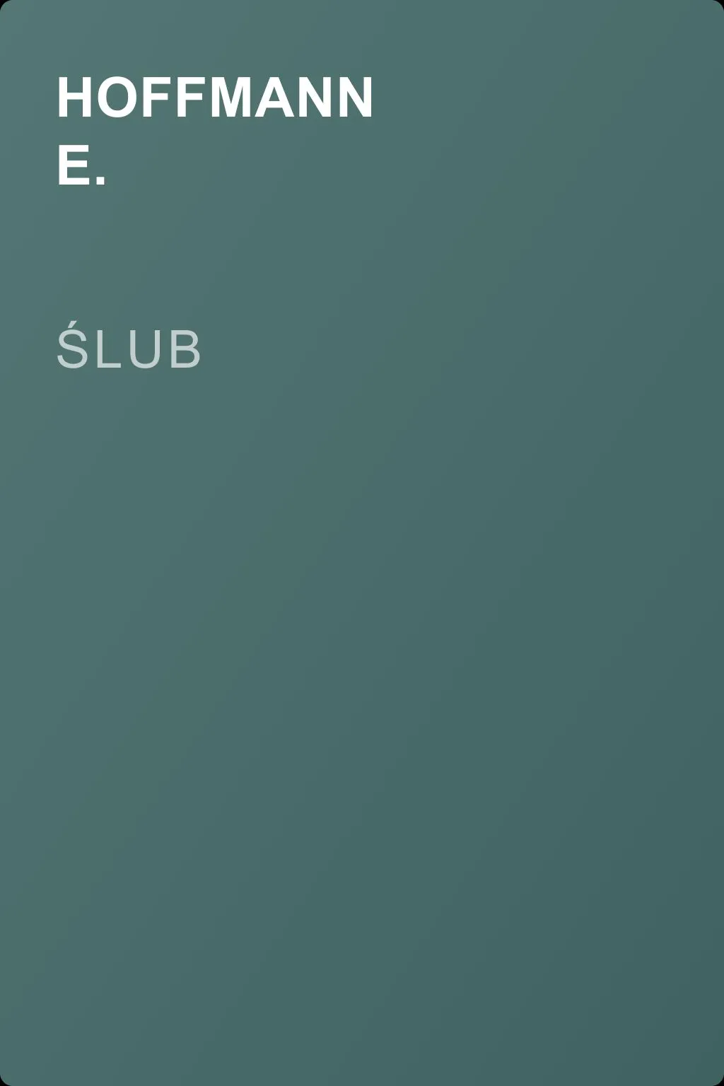 Ślub — обложка книги