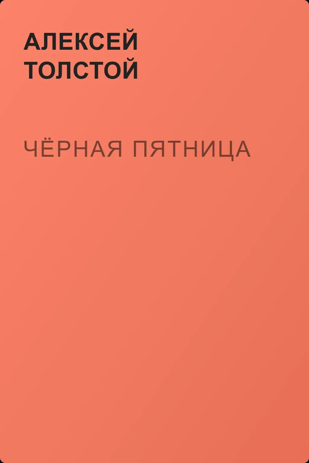 Чёрная пятница — обложка книги