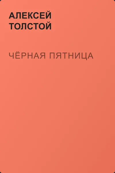 Чёрная пятница — обложка книги