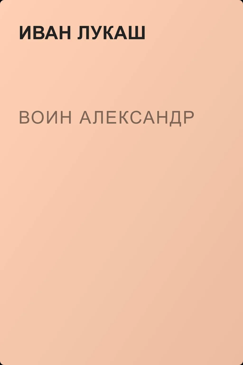 Воин Александр — обложка книги
