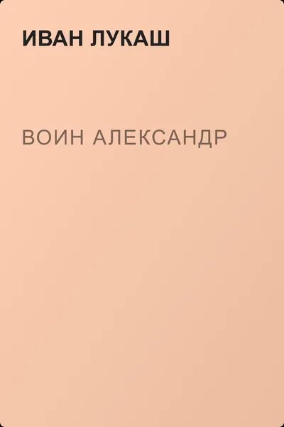 Воин Александр — обложка книги
