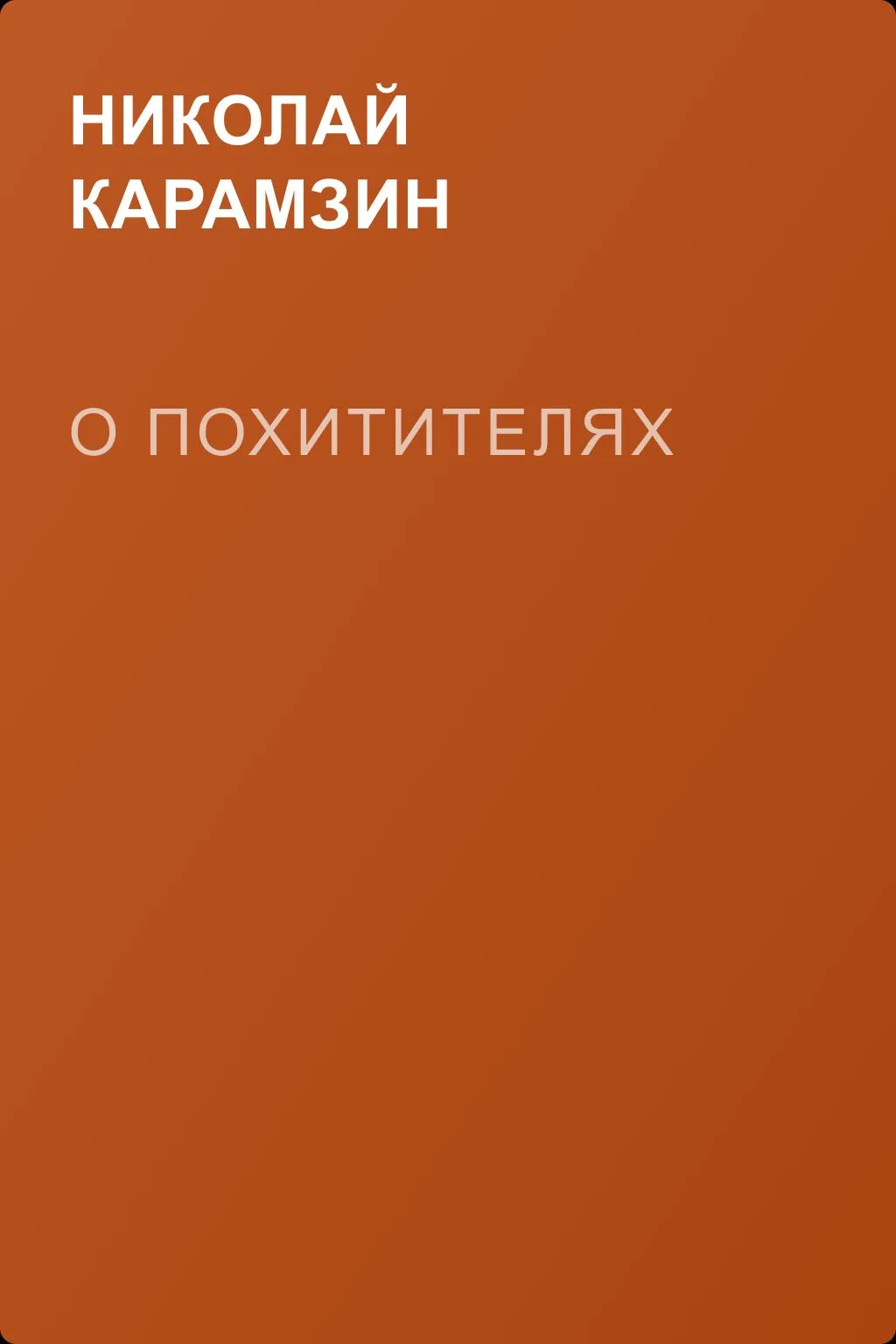 О похитителях — обложка книги