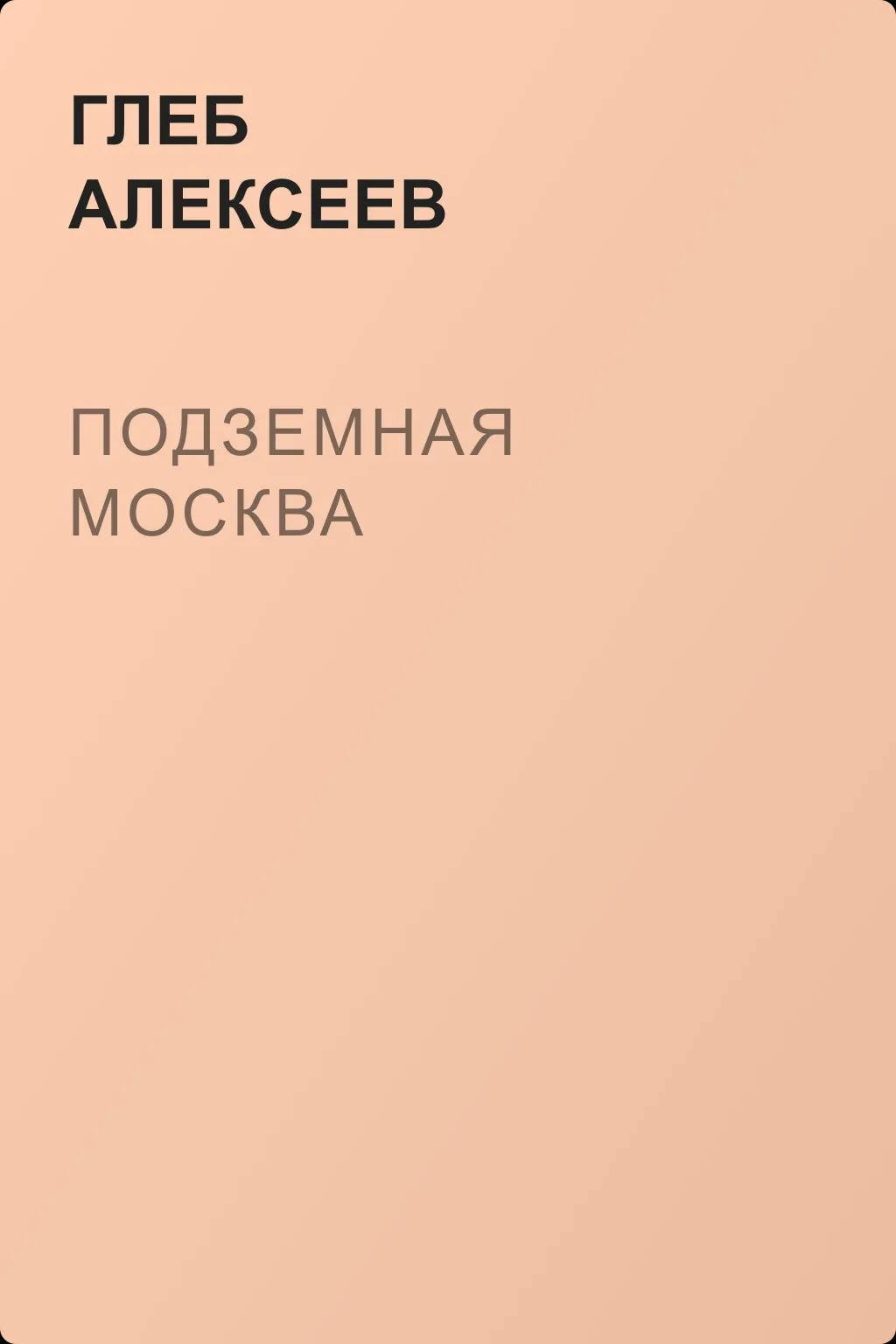 Подземная Москва — обложка книги