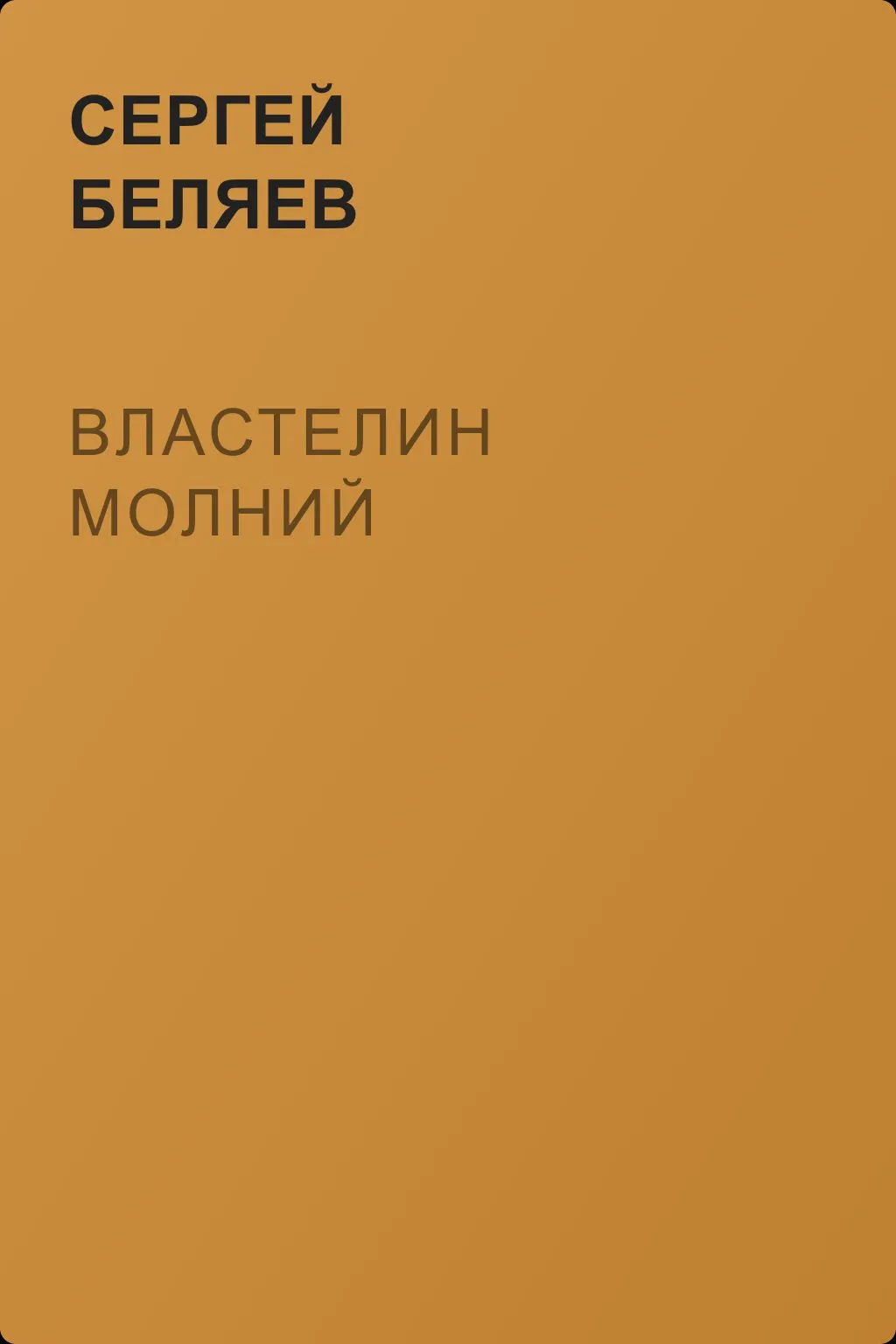 Властелин молний — обложка книги