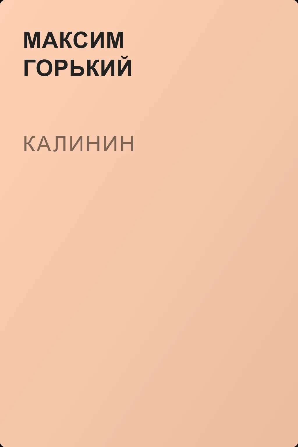Калинин — обложка книги