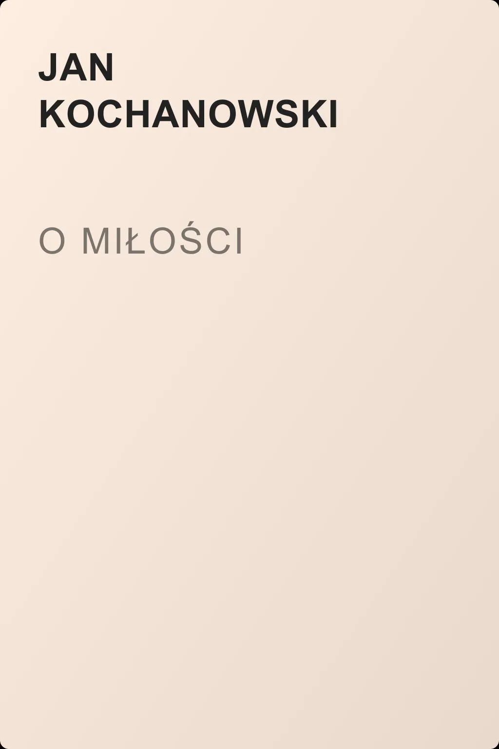O miłości — обложка книги