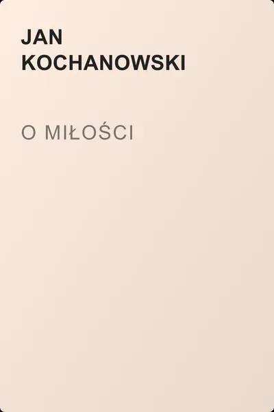 O miłości — обложка книги