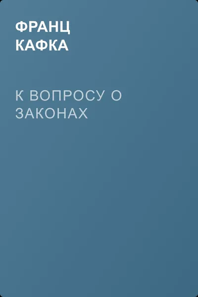 К вопросу о законах — обложка книги