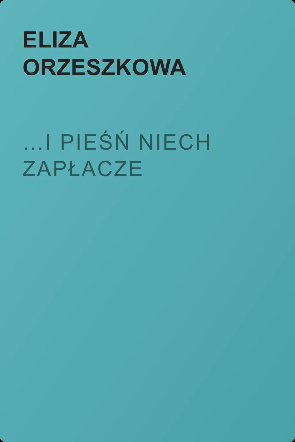 …i pieśń niech zapłacze — обложка книги