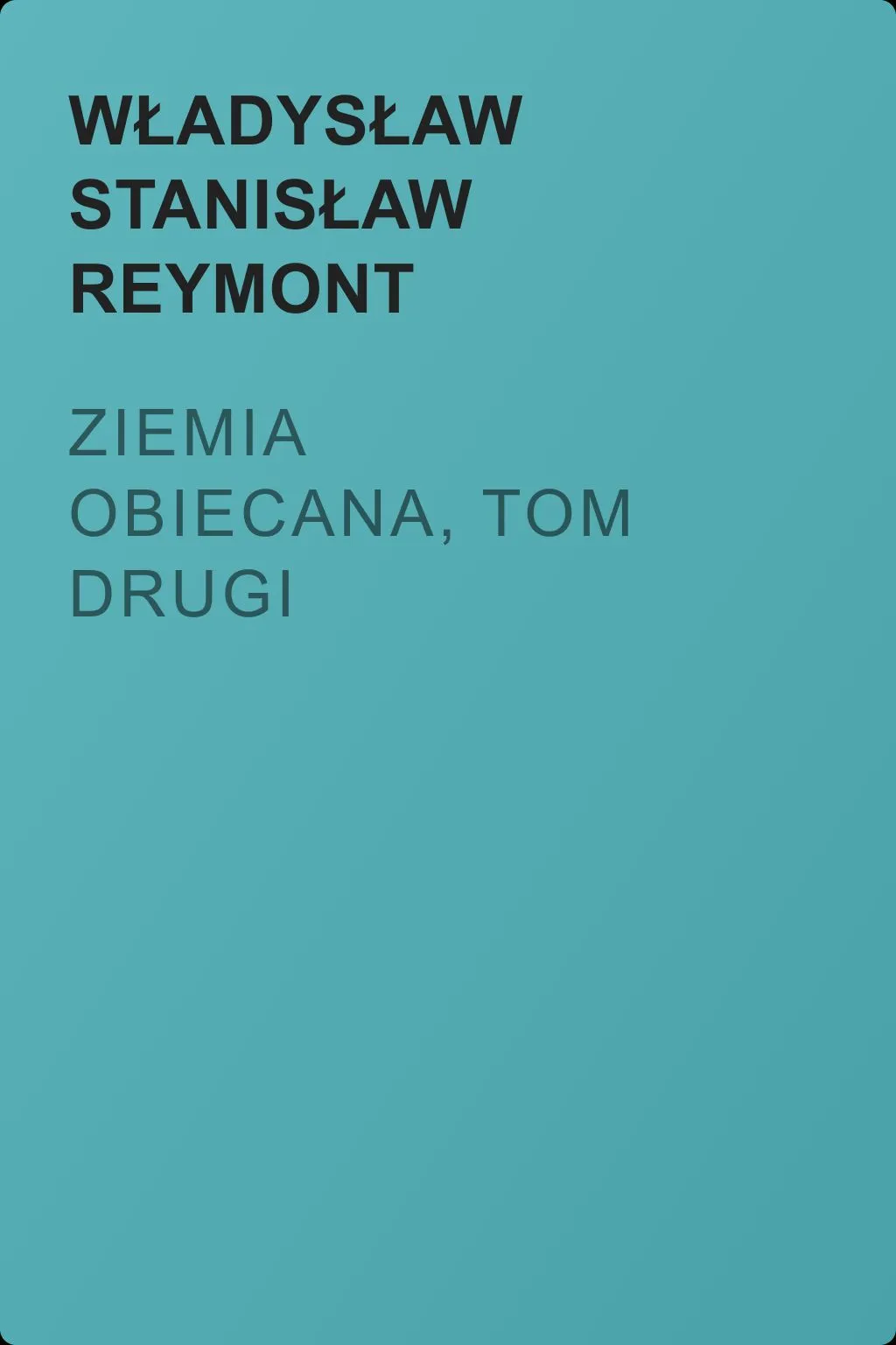 Ziemia obiecana, tom drugi — обложка книги