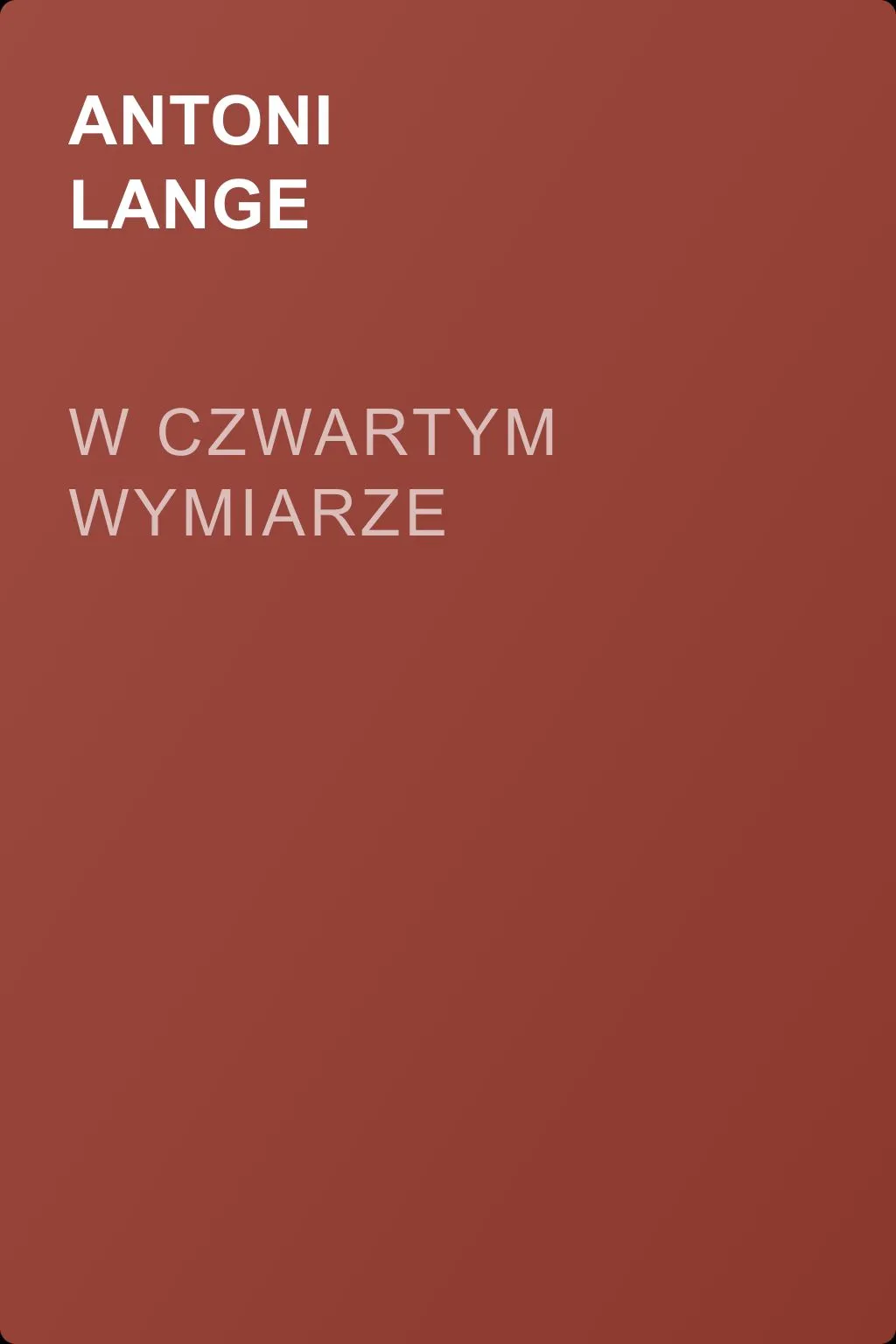 W czwartym wymiarze — обложка книги