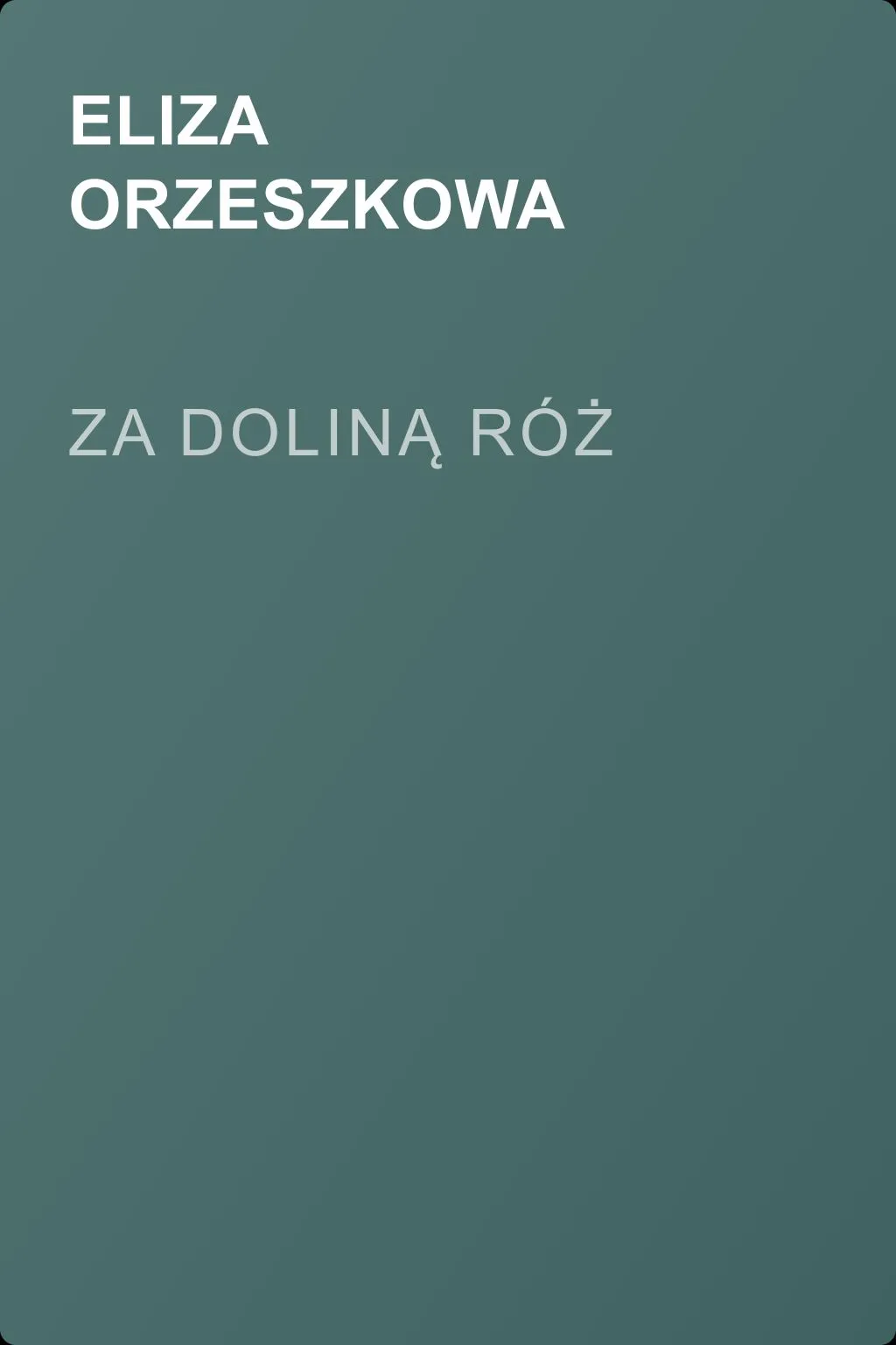 Za doliną róż — обложка книги