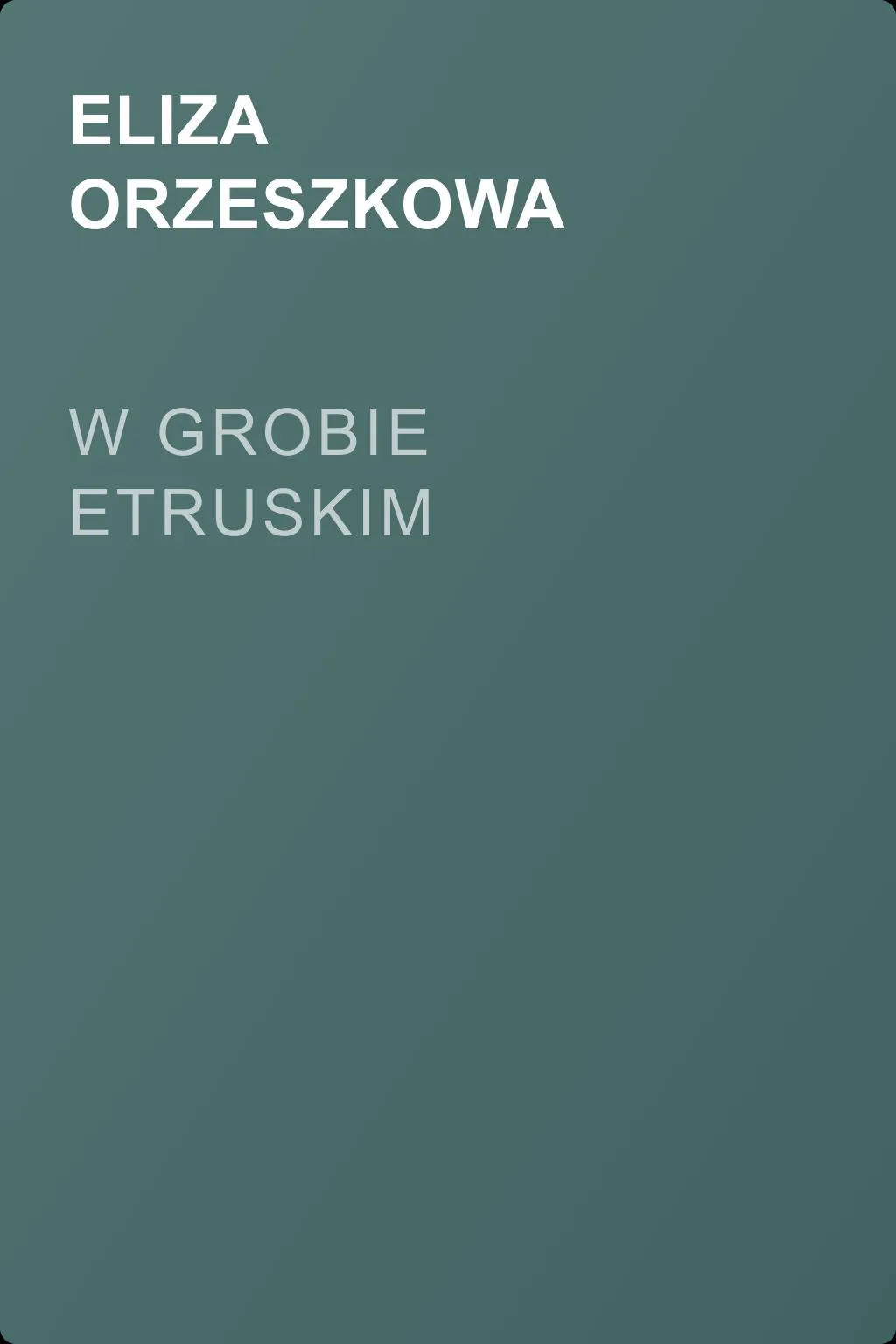 W grobie etruskim — обложка книги
