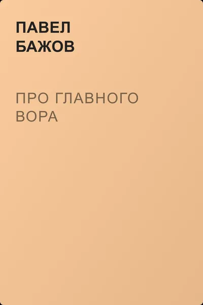 Про главного вора — обложка книги