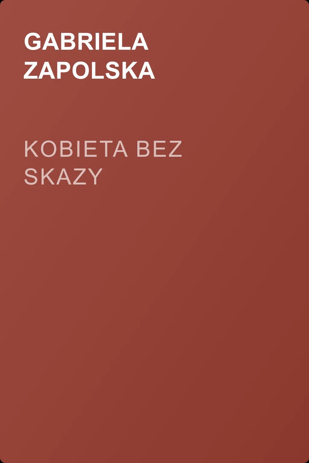 Kobieta bez skazy — обложка книги