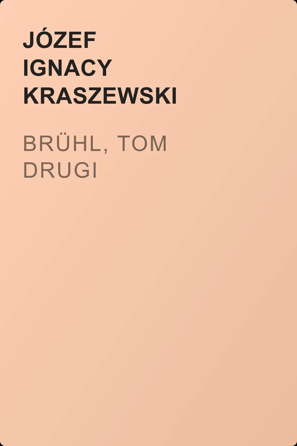 Brühl, tom drugi — обложка книги