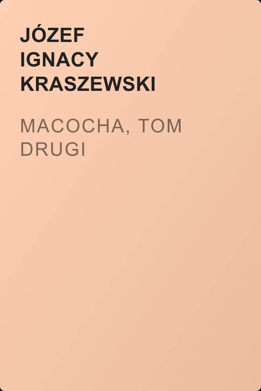 Macocha, tom drugi — обложка книги