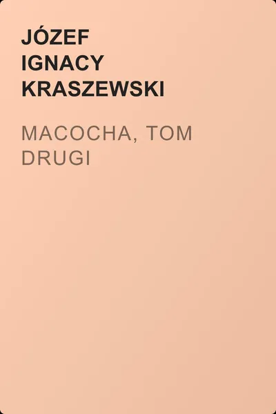 Macocha, tom drugi — обложка книги